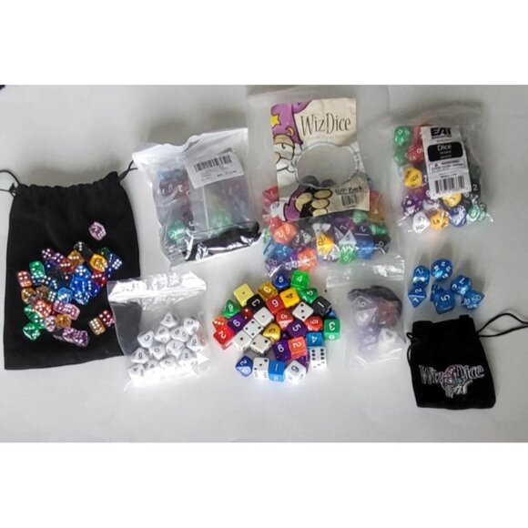 Large Assorted Polyhedral Dice Collection Wiz Dice & Koplow Gaming Supplies - Picture 1 of 10